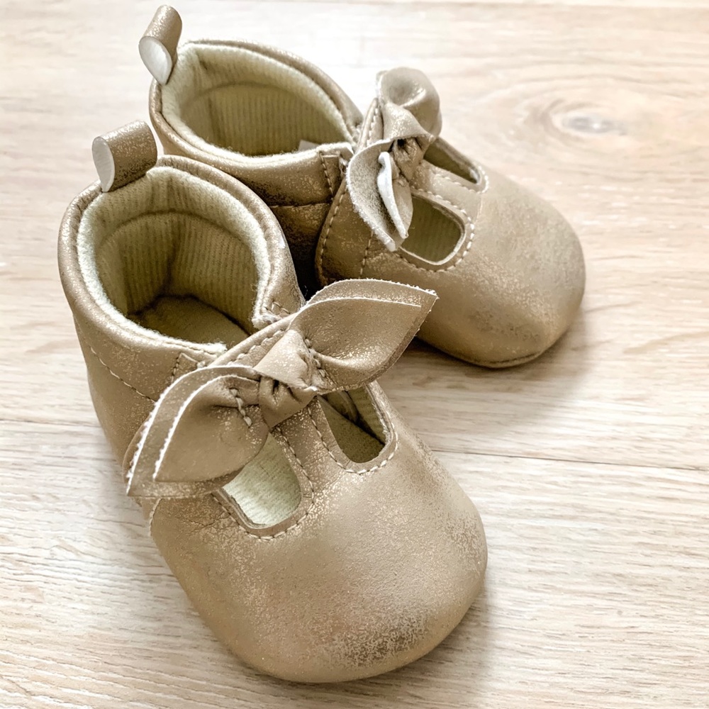 Carter’s Gold Mary Jane Baby Shoes